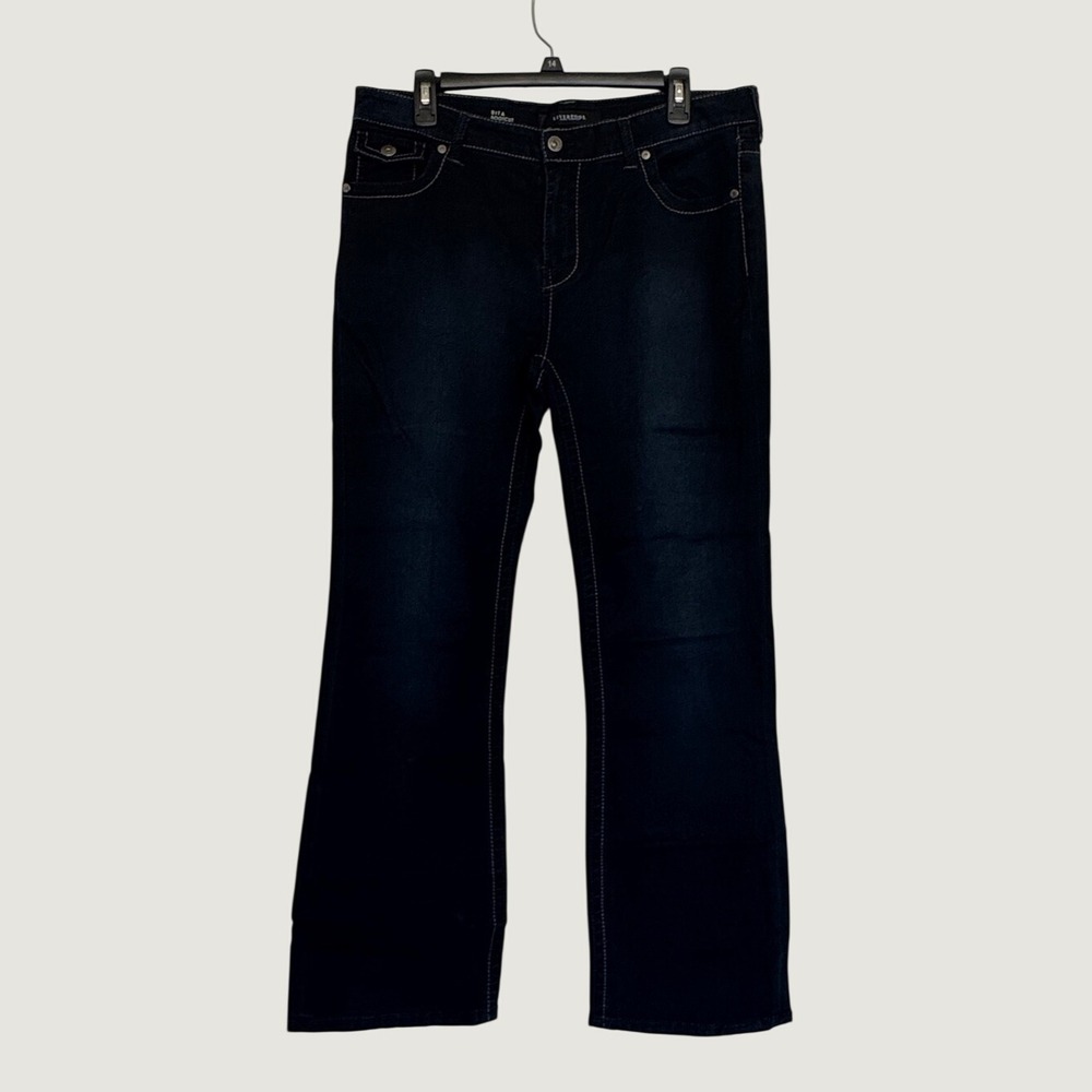 Liverpool 14x32 Rita Bootcut Jeans Dark Wash Handsand Flap Pockets - Picture 1 of 10